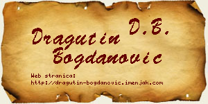 Dragutin Bogdanović vizit kartica
